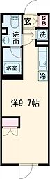 Joyous Gard 代々木 1階ワンルームの間取り