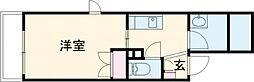 ロックリッジハウス 2階1Kの間取り