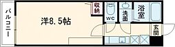 フラッティ谷口園町 3階1Kの間取り
