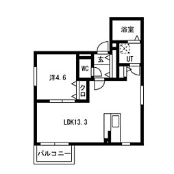 Ｐｒｅｃｉｏｕｓ庄内通 1階1LDKの間取り