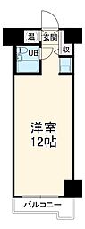 ライオンズプラザ山下公園 4階ワンルームの間取り