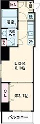 クレヴィアリグゼ中野新井薬師 5階1LDKの間取り