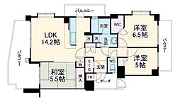 アーデル北習志野テラス 3階3LDKの間取り
