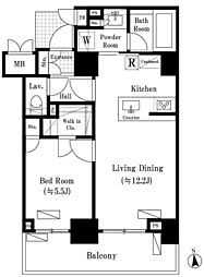 オアーゼ新宿西落合レジデンス 3階1LDKの間取り