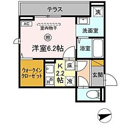 （仮称）Ｄ−ＲＯＯＭ文京2丁目 105 1階1Kの間取り