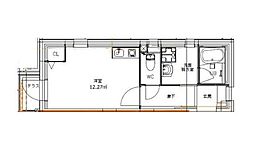 Ｐｌｕｓ　ｄｏｏｒ　ＮＡＫＡＮＯ 1階1Kの間取り