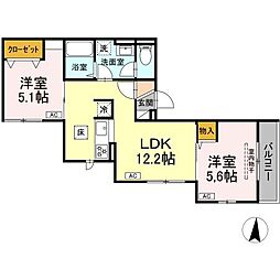 間取図画像 2LDK