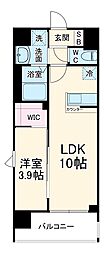ソルテラス京都西院　ＳＴＡＴＩＯＮ　ＳＩＤＥ 2階1LDKの間取り