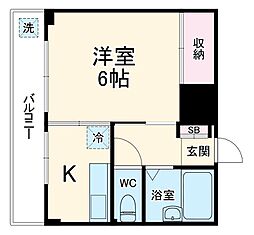 ダン・ラヴニール梶ヶ谷 1階1Kの間取り