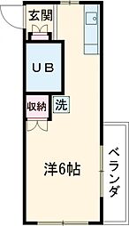プラムコート荻窪 2階ワンルームの間取り