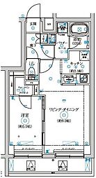 セジョリ中野富士見町 2階1LDKの間取り