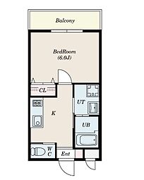 Ｈａｌｅｌｅａ白金台 02 3階1Kの間取り