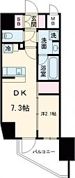 アジールコート町屋 6階1DKの間取り