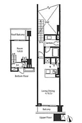都営浅草線 戸越駅 徒歩2分の賃貸マンション 3階1LDKの間取り