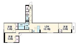 セレスティア江戸川II 1階3LDKの間取り