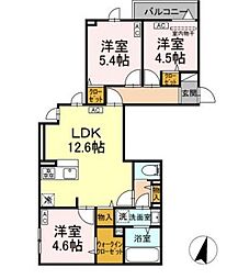 セレスティア江戸川II 3階3LDKの間取り