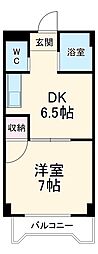 エクセレント新森 6階1DKの間取り