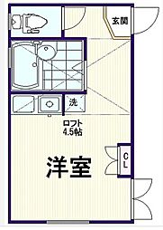 フレイズ 1階ワンルームの間取り