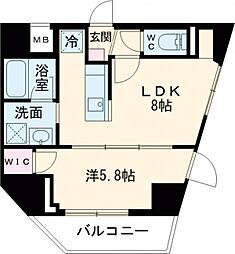 ラグゼナ北千住II 7階1LDKの間取り