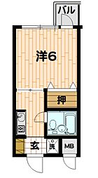 アルファライフ 3階ワンルームの間取り