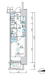 MAXIV八王子TRE 5階1Kの間取り