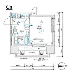 MAXIV八王子TRE 8階1Kの間取り