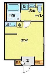 JR京浜東北・根岸線 大森駅 徒歩14分の賃貸マンション 3階ワンルームの間取り