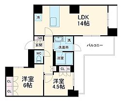 コンフォリア成増グリーンサイド 3階2LDKの間取り