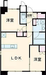 スプランディッド南千住 9階2LDKの間取り