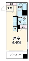 グランハウス宮崎台 2階ワンルームの間取り