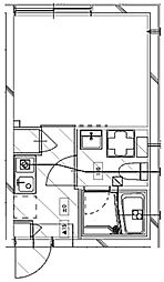 プティレスト中板橋 4階1Kの間取り