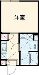 プティレスト中板橋 5階1Kの間取り