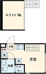 ソラニア上井草 2階ワンルームの間取り