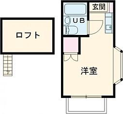 第一エクセル向台 2階ワンルームの間取り