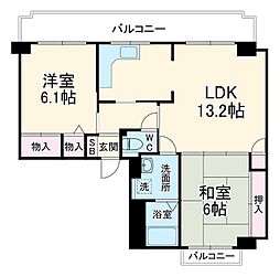 第三東久ハイツ 2階2LDKの間取り