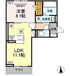 GRAND　D-ROOM豊田久保 1階1LDKの間取り