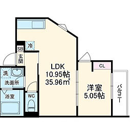 間取図画像 1LDK