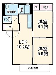 間取図画像 2LDK