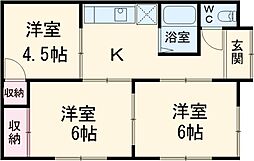 寺尾アパート 1階3Kの間取り