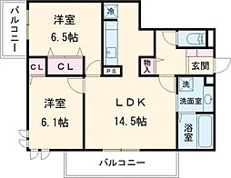間取図画像 2LDK