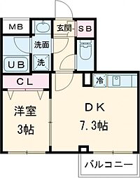 京成押上線 京成立石駅 徒歩11分の賃貸マンション 4階1DKの間取り
