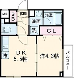 間取図画像 1DK