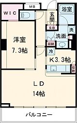 レジディアタワー上池袋　タワー棟 11階1LDKの間取り