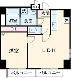 リベルテ押上 6階1LDKの間取り