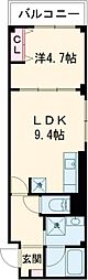 JR総武線 錦糸町駅 徒歩13分の賃貸マンション 2階1LDKの間取り