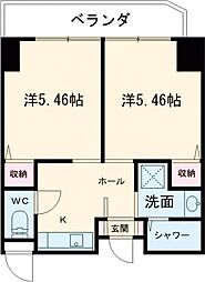 Ｃａｓａ　Ｃｏｌｉｎａ 6階2Kの間取り