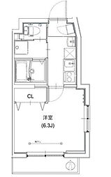 レジデンス関町北 2階1Kの間取り