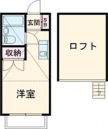 レジデンス六番館 1階ワンルームの間取り