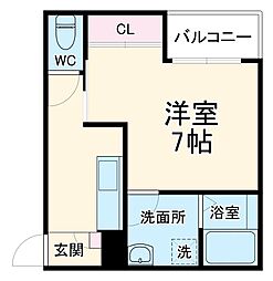 ＬＥＣＯＣＯＮ半田VI 1階1Kの間取り