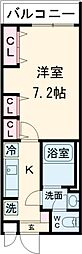 リブリ・エルカーサ亀有 3階1Kの間取り